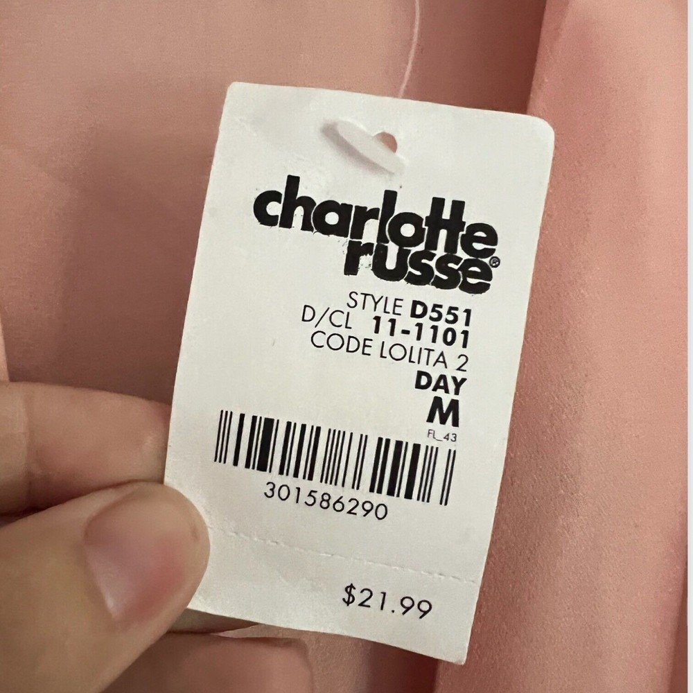 Women's Wrap Top Blouse Pink Chiffon Sheer Draped Open Front Shirt Medium M - Picture 6 of 12